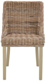 Caprice Wicker Dining Chair With Leather Handle (Set of 2)